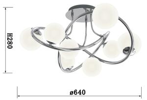 Wofi 9014-807 - LED Prisadený luster NANCY 8xG9/3,5W/230V lesklý chróm