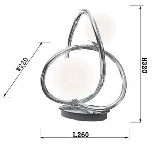 Wofi 8014-207 - LED Stolná lampa NANCY 2xG9/3,5W/230V lesklý chróm