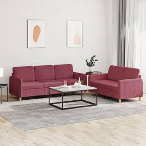 Maison Exclusive – 2-dielna sedacia súprava s vankúmi, vínovoervená látka