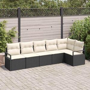Maison Exclusive – Sedacia súprava, 6 kusov, čierna [syntetický materiál]: Polyratan