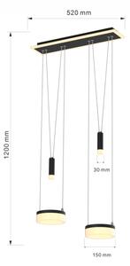 Wofi 6054-502 - LED Stmievateľný luster na lanku JESSE LED/21W/230V čierna