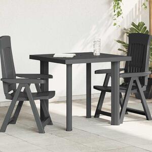 Maison Exclusive - Záhradný stôl antracit 80x75x72 cm plast