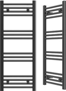Granitan | Kúpeľňový radiátor Breno - 40x100 cm - čierny - moderný dizajn - ohrievač uterákov