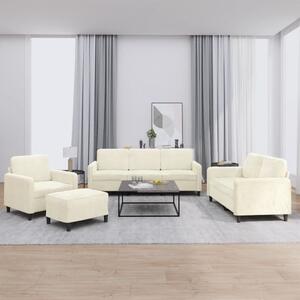 Maison Exclusive – 4-dielna sedacia súprava v krémovej farbe, zamat