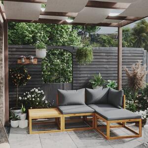 Maison Exclusive – 4-dielna záhradná súprava s poduškami z masívneho dreva akácie