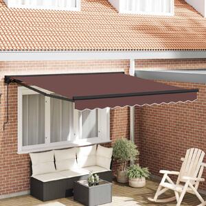 Maison Exclusive – rám markízy, hnedý, 350 x 250 cm, polyester sPolyuretánpovrchovou úpravou