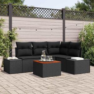 Maison Exclusive - Záhradný nábytok s úloným priestorom 5 ks ierny Poly-rattan