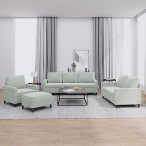 Maison Exclusive – 4-dielna sedacia súprava s vankúšmi, svetlosivý zamat