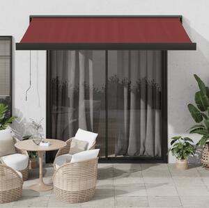 Maison Exclusive – Manuálna markíza, 3 x 2,5 m, bordová farba, 100% polyester