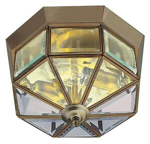 Searchlight 8235AB - Stropné svietidlo FLUSH 2xE14/60W/230V mosadz