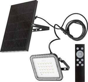 Rabalux Čierny fasádny solárny LED reflektor Melk 6,5W IP65 CCT s DO 77141