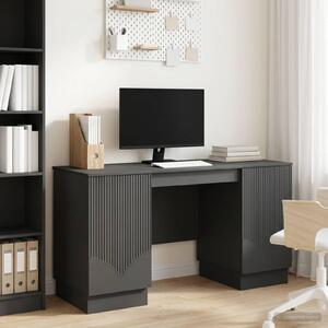 Maison Exclusive – písací stôl s policou, čierny, 142,5 x 50 x 75 cm, drevotrieska