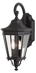 Feiss - Vonkajšie nástenné svietidlo COTSWOLD LANE 2xE14/60W/230V IP44 čierna