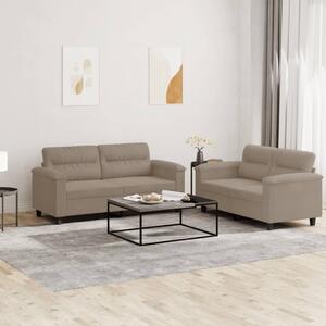 Maison Exclusive – 2-dielna sedacia súprava s vankúmi, farba taupe, mikrovlákno