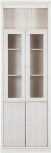 Biela vitrína z borovicového dreva 74x223 cm Anita – Støraa