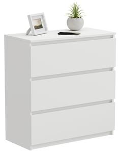 Komoda - 60x77x37 cm - biela - so zásuvkami - priestranná - stabilná - jednoduchá montáž