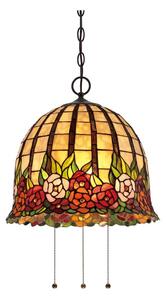 Quoizel QZ-ROSECLIFFE-P - Luster na reťazi Tiffany ROSECLIFFE 3xE27/100W/230V