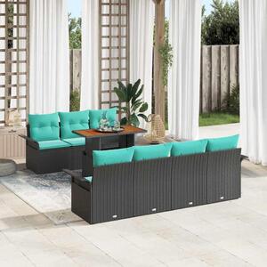 Maison Exclusive - Záhradný nábytok s úloným priestorom 8 ks ierny Poly Rattan