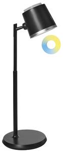 Stolná a nástenná LED lampa čierna syntetický materiál 3 režimy teploty svetla so stmievačom nastaviteľná odnímateľná kancelária