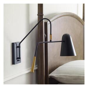 Feiss - Nástenná lampa SIMON 1xE27/60W/230V čierna/zlatá