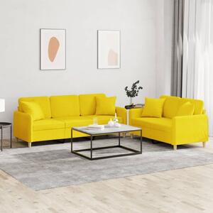 Maison Exclusive – 2-dielna sedacia súprava s vankúmi, svetloltá látka