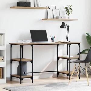 Maison Exclusive – písací stôl z drevovláknitej dosky s povrchovou úpravou imitujúcou orechové drevo, rozmer 140 x 50 x 75 cm