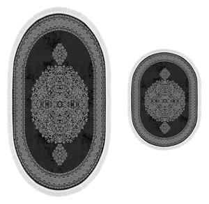 L'essentiel Súprava 2 kusov kúpeľňových predložiek Orient Ornamental Black čierna