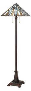 Quoizel QZ-MAYBECK-FL - Stojacia lampa Tiffany MAYBECK 2xE27/60W/230V