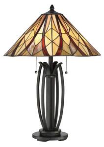 Elstead QZ-VICTORY-TL - Stolná lampa Tiffany VICTORY 2xE27/60W/230V