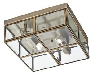 Searchlight 6769-26AB - Stropné svietidlo FLUSH 2xE14/40W/230V mosadz
