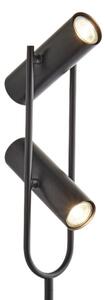 Searchlight EU2792BK - Stojacia lampa TELESCOPE 2xGU10/10W/230V