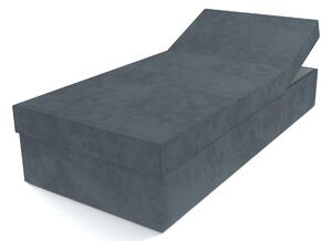 Polohovacia posteľ šedá 195 x 85 cm