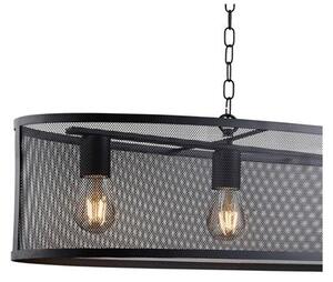Searchlight - Luster na reťazi FISHNET 4xE27/60W/230V čierna