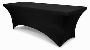 IvoQ Luxusný streový poah na stôl ierny - 183 x 76 x 76 cm - Pre skladací stôl, bufetový stôl a párty stôl - Obdnikový - Nekrivý