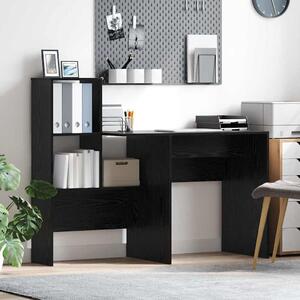 Maison Exclusive – písací stôl, ierna farba, vzhad dubového dreva, materiál: drevotrieska
