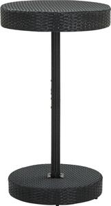 Maison Exclusive - Záhradný stôl ierny 60,5x106 cm Poly Rattan