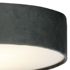 Searchlight 23298-2GY - Stropné svietidlo DRUM PLEAT 2xE27/15W/230V šedá
