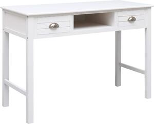 Maison Exclusive – Písací stôl, biely, 108 x 45 x 76 cm, masívne drevo paulownia