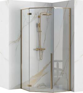 Sprchovací kút REA DIAMOND GOLD+ Sprchová vanika DIAMOND BLACK 90X90