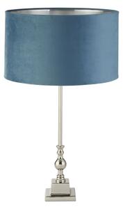 Searchlight EU81214TE - Stolná lampa WHITBY 1xE27/10W/230V modrá/chróm