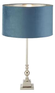 Searchlight EU81214TE - Stolná lampa WHITBY 1xE27/10W/230V modrá/chróm