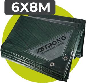 Xstrong Pro 300 - Plachta - 6x8 - Zelená - Vodotesná a odolná voči UV žiareniu - 3-vrstvová krížom laminovaná plachta