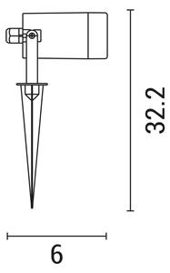 Vonkajšia lampa 1xGU10/5W/230V IP65 biela
