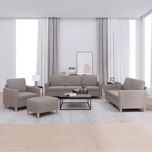 Maison Exclusive – 4-dielna sedacia súprava s vankúmi, látka v odtieni taupe