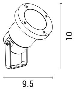 Vonkajšia lampa 1xGU10/5W/230V IP65 šedá