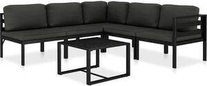 Maison Exclusive – 6-dielna záhradná súprava s vankúmi, hliník, antracitová