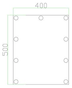 LED Zrkadlo s osvetlením 9xLED/1W/230V 3000/4000/6000K 50x40 cm IP44