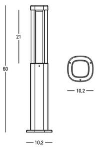 Zambelis E355 - LED Vonkajšia lampa LED/7W/230V 3000K IP54 antracit