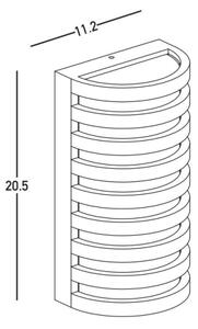Zambelis E341 - LED Vonkajšie nástenné svietidlo LED/10W/230V 3000K IP65 hnedá