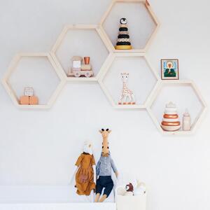 Kalune Design Súprava 5 ks nástenných poličiek RAF 36x31 cm svetlý orech